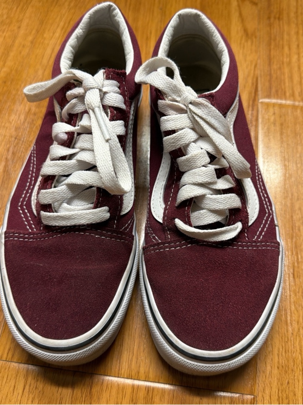 Vans Kids Sneakers Burgundy and White